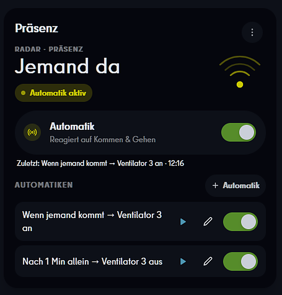 Der Camper merkt, dass du da bist